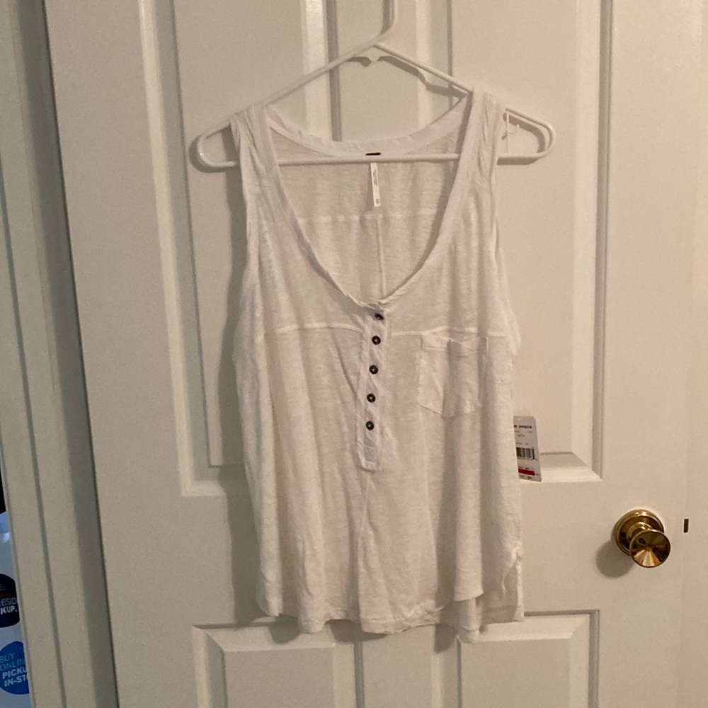 Free People White Tank Top